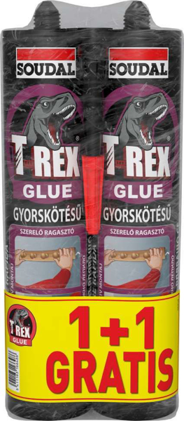 Снимка на Лепило монтажно T-Rex бързо - 1+1 ДУО ПАК - 380 гр. - SOUDAL 152299