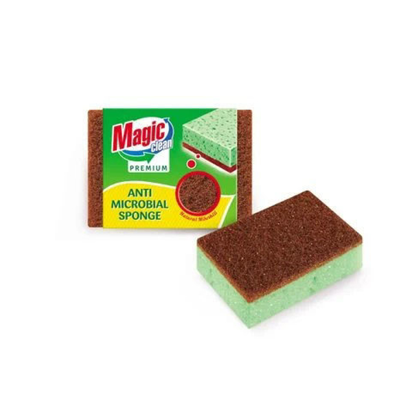 Снимка на Гъба PREMIUM с антибактериална фибра 2бр
