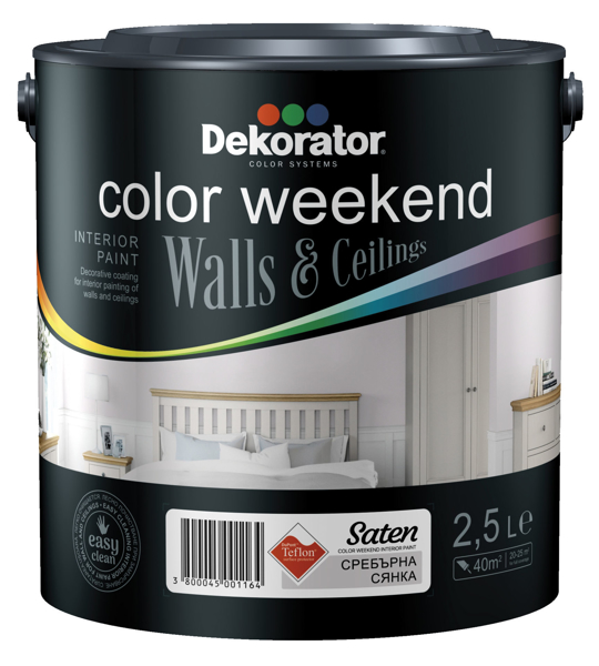 Снимка на Цветен Латекс Декоратор CW - Сатен - Сребърна сянка - 2,5л - Мегахим - 10-01121