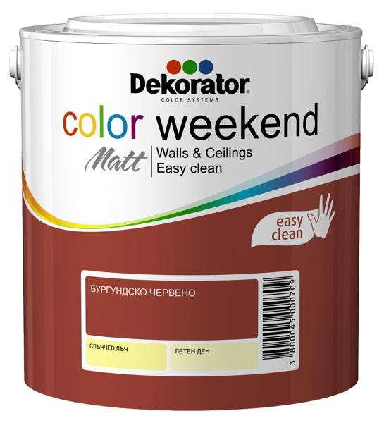 Снимка на Латекс Декоратор CW - Бургундско червено - 2.5л - Мегахим - 10-00071
