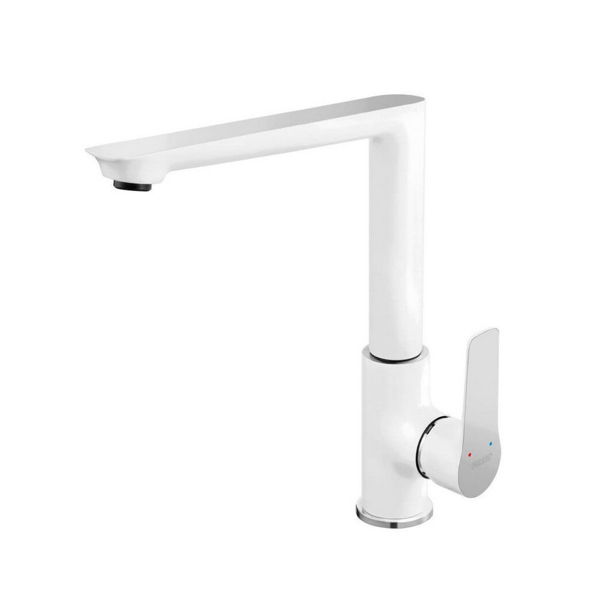 Снимка на Смесител стоящ за мивка ADORE - бяло-хром - Ferro - BDR4