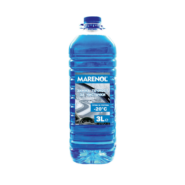 Снимка на Зимна течност за чистачки MARENOL готова за употреба - -20°C - 3л.