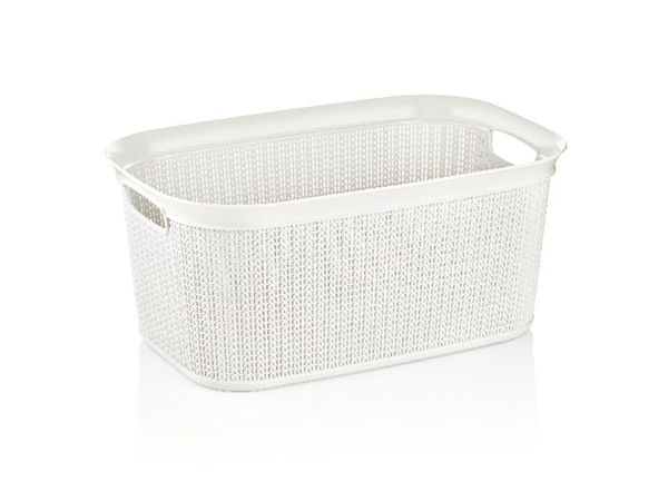 Снимка на Кош PVC за пране дизайн плитки - 51x31,5x22,5 см - 27л 