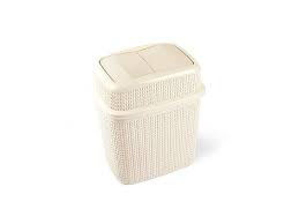 Снимка на Кош PVC за боклук плетен дизайн  (22 x 16,5 x 26 см )  5 L M-1022