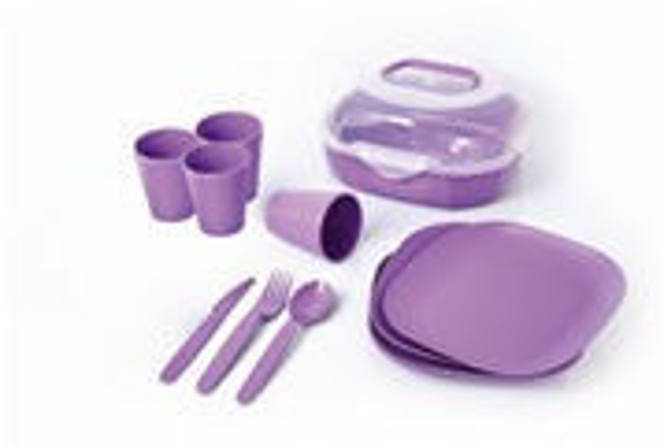 Снимка на Комплект PVC за пикник с купа - 4 човека - 22бр - M-791