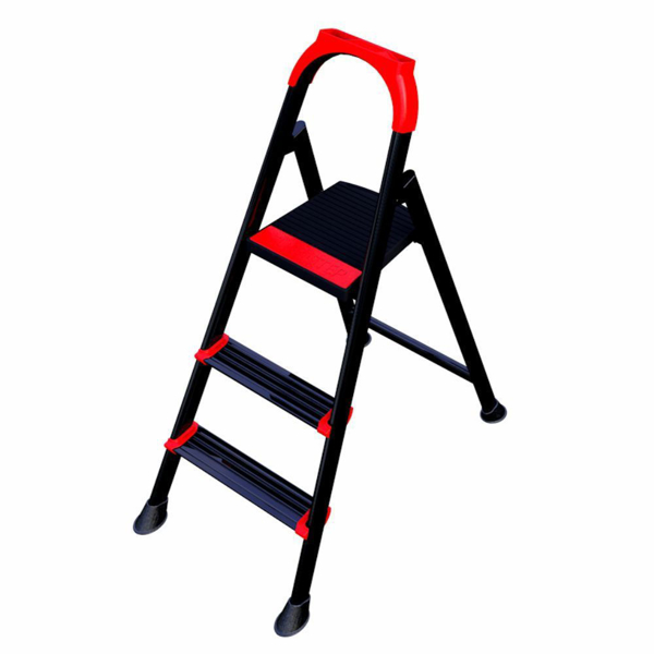 Снимка на Стълба подвижна ANKA 2+1 метална черна + червено