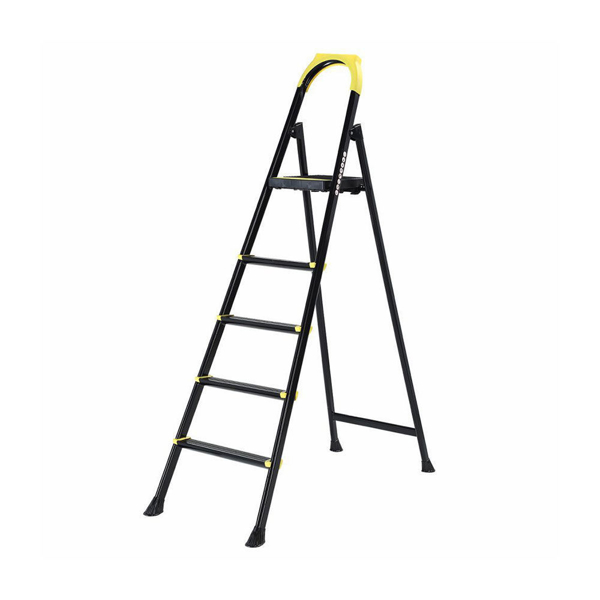 Снимка на Стълба подвижна LEO 3+1 метална черна + жълто 