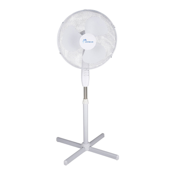 Снимка на Вентилатор стоящ Lifetime - Ф40cm - бял - 45W - 3 скорости