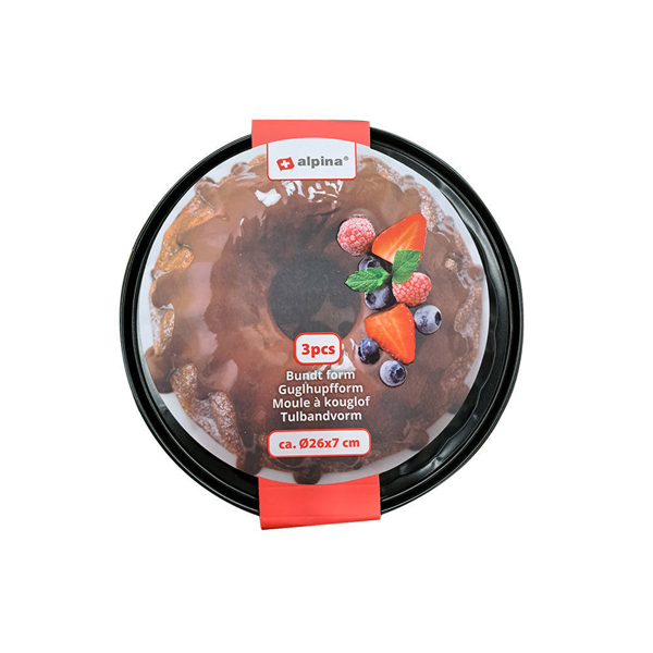 Снимка на Форма за печене 3 части незалепваща Alpina - Ø26xh6,7cm