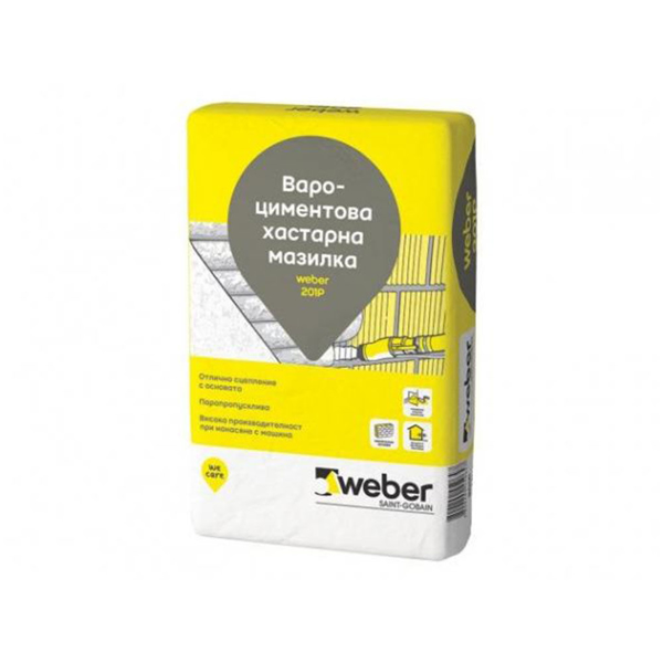 Снимка на Мазилка хастарна Weber 201P - 25кг - Weber