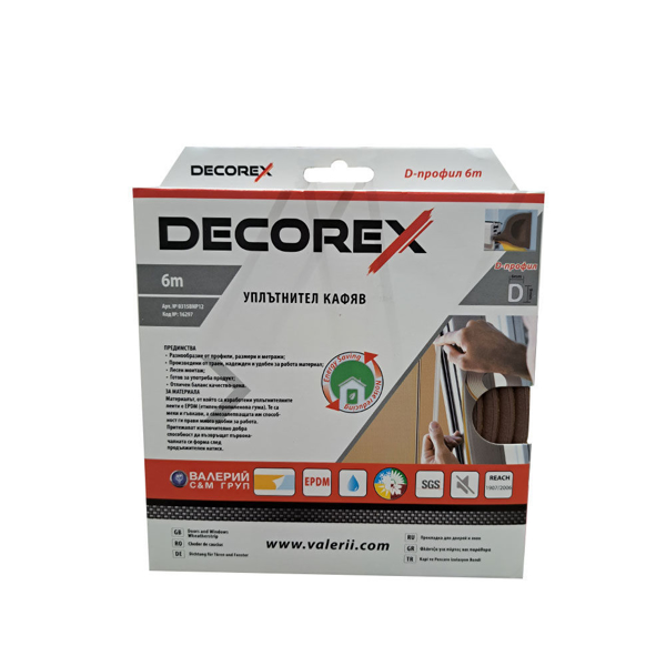 Снимка на Уплътнител - 5.5 мм - 6 м - кафяв цвят - DECOREX - 42387
