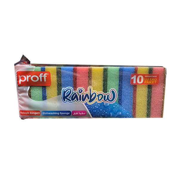 Снимка на Гъба за съдове RAINBOW - 10бр - 2601517