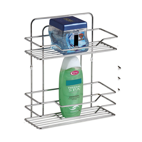 Снимка на Етажерка за баня метална правоъгълна 2 етажа - 2601901