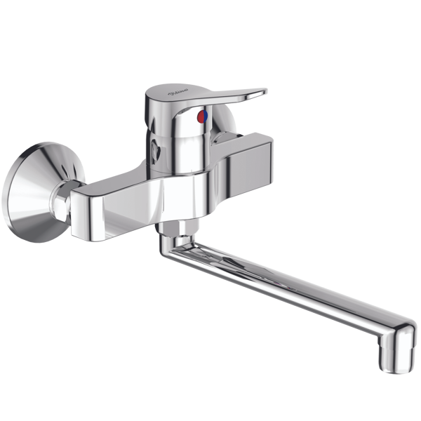 Снимка на Смесител Scorpio стенен за умивалник с тръбен чучур и аератор - Vidima - BC165AA