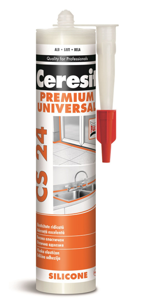 Снимка на Универсален силикон Ceresit Universal CS 24 - бял - 280мл.