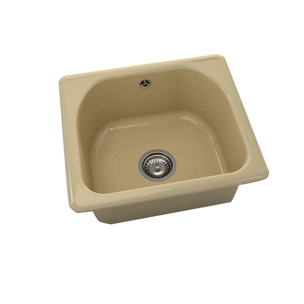 Снимка на Мивка единична полимер мрамор - 51х46 см - Fat- 207-00