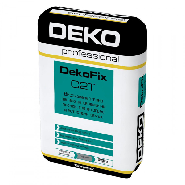 Снимка на Лепило тънкослойно за плочки DEKOFIX C2T - 25 кг- Оргахим