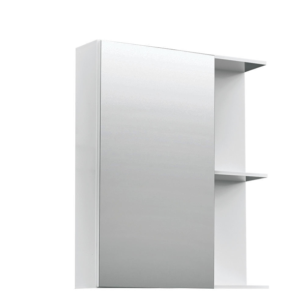 Снимка на Горен шкаф за баня с огледало САНИ 55 - бял - PVC