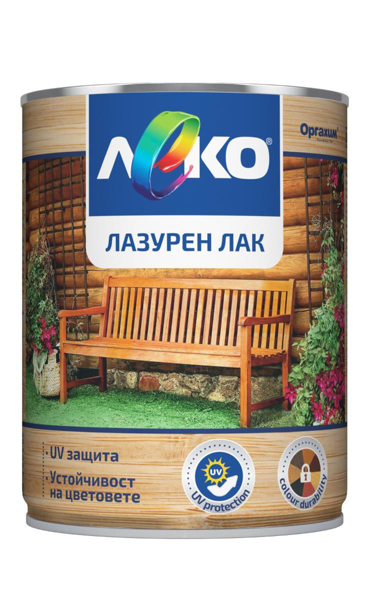 Снимка на Лазурен лак Леко - бор - 650мл - Оргахим