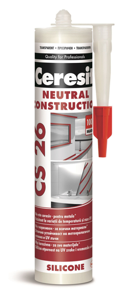 Снимка на Ceresit CS 26 неутрален силикон прозрачен 300 мл.