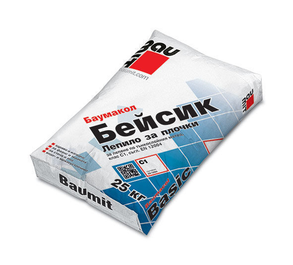 Снимка на Лепило Баумакол Бейсик за фаянс и теракот - 25 кг. - Baumit - B04186BG