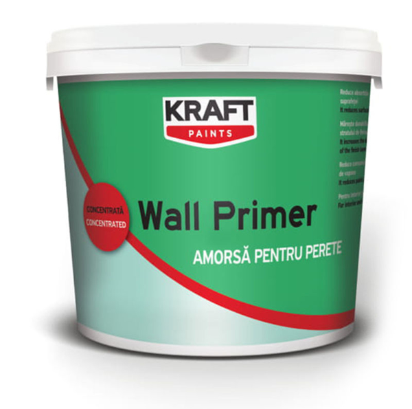 Снимка на Грунд за стени WALL PRIMER - 4 л - Kraft - WP10LTROM