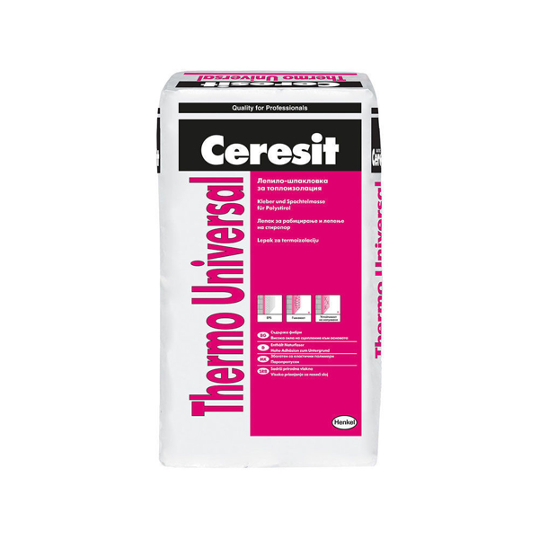 Снимка на Лепило шпакловка Ceresit Thermo Universal за топлоизолация - 25 кг - 20311