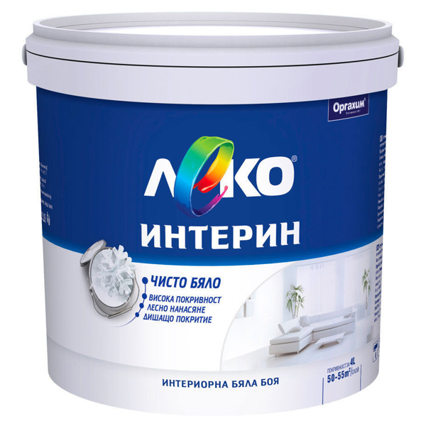 Снимка на Леко Интерин бял - 8.5л - Оргахим - 4005030