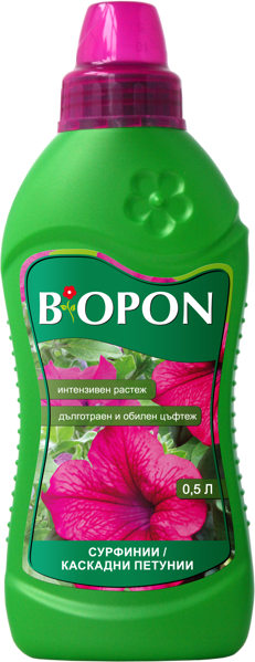 Снимка на Тор за сурфинии /каскадни петунии/ БИОПОН бутилка 0.5 л