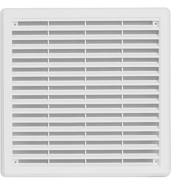 Снимка на Решетка вентилационна пластм.VM 300х300 К бяла с мрежа