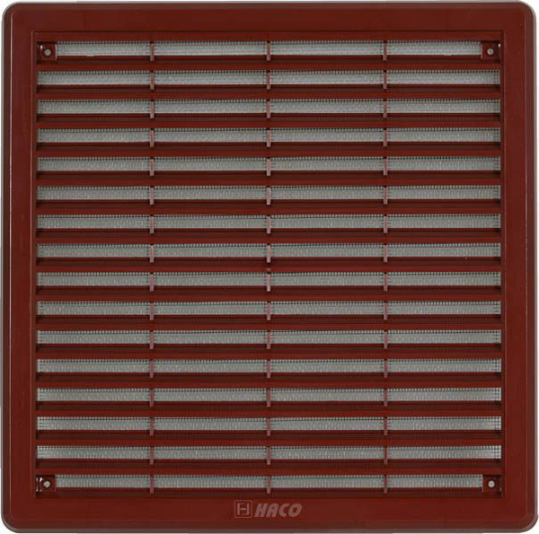 Снимка на Решетка вентилационна пластм.VM 250х250 К кафява с мрежа