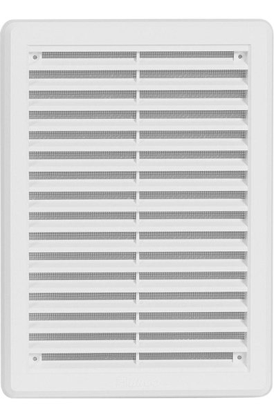 Снимка на Решетка вентилационна пластм.VM 175х250 К бяла с мрежа