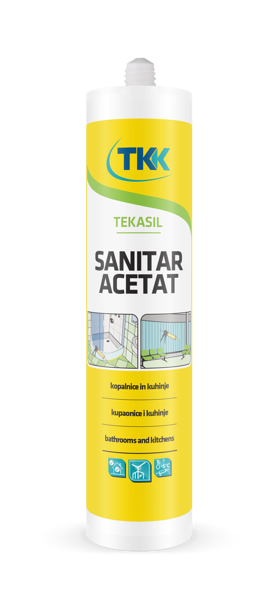 Снимка на Силикон санитарен ацетатен Tekasil - бял - 280мл - TKK
