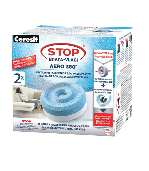 Снимка на Стоп влага таблетки 2х450гр. Ceresit AERO