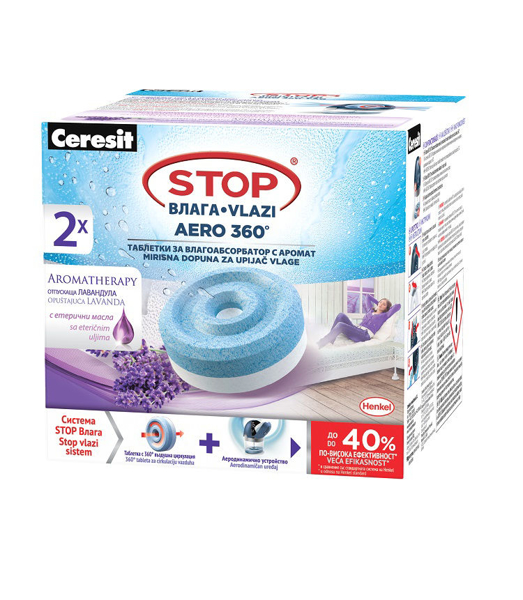 Снимка на Таблетки Ceresit AERO АТ Relaxation лавандула 2х450 г.