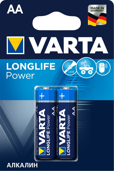 Снимка на Усилени Алкални Батерии Varta Longlife Power - AA - 2 бр - VARTA