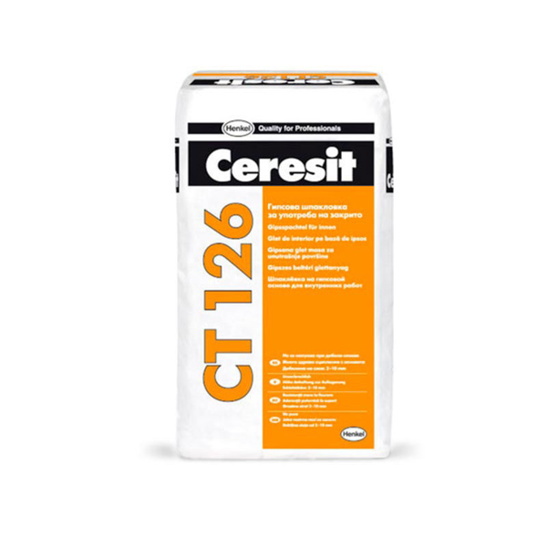 Снимка на Гипсова шпакловка за закрити помещения Ceresit СТ126 - 5кг