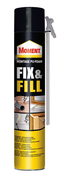 Снимка на Пяна полиуретанова монтажна Moment FIX&FILL - 650 мл