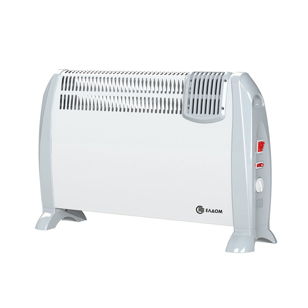 Снимка на Конвектор стоящ с вентилатор бял - 2000W - Елдом - CFV2000