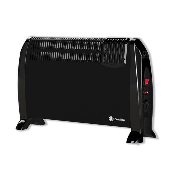 Снимка на Конвектор стоящ с вентилатор черен - 2000W - Елдом - CFV2000-BL