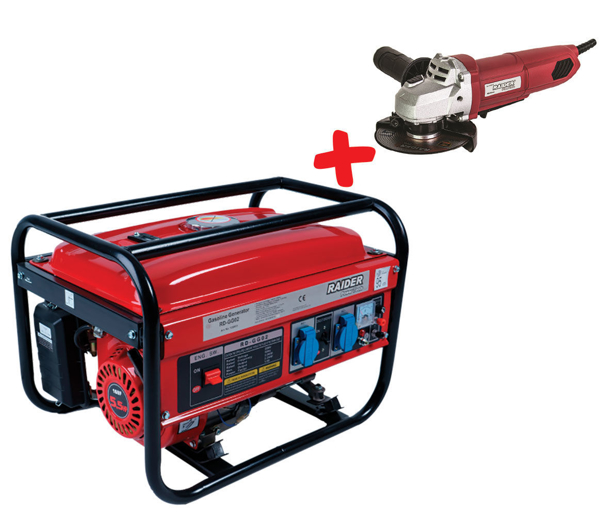 Снимка на Генератор за ток бензинов RD-GG02 - 2 kW - Raider