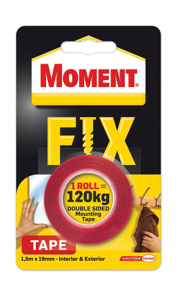 Снимка на Лента двойнолепяща Moment Fix Tape монтажна 120 кг - 1.5м.х19мм