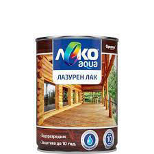 Снимка на Леко AQUA лазурен лак безцветен 2.5 л.