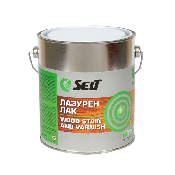 Снимка на Лазурен лак за дърво - Орех - 2.5 л - Селт