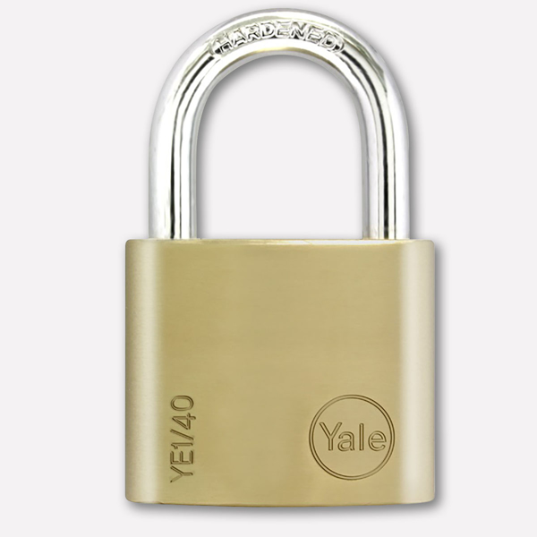 Снимка на Катинар YALE 40 мм месинг скоба 22 мм 3 ключа