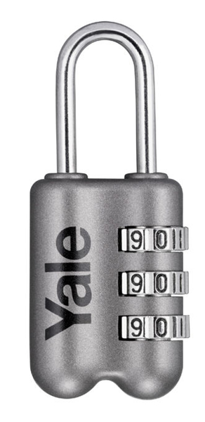 Снимка на Катинар YALE за багаж с код, 23 мм скоба 21 мм сив