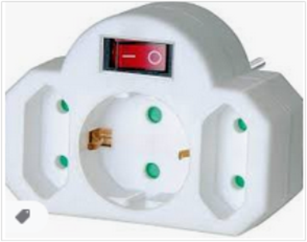 Снимка на Адаптор с ключ ON/OFF 2 евро + Шуко