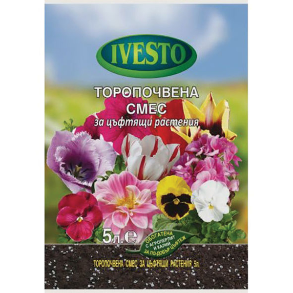 Снимка на Смес торопочвена за цъфтящи растения - 5 л
