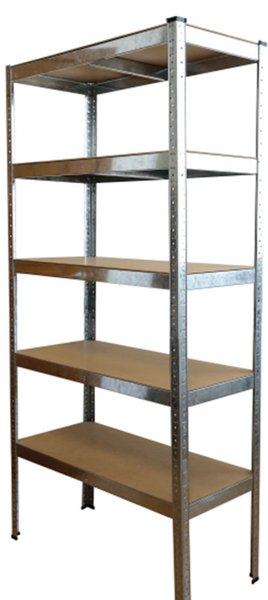 Снимка на Стелаж - 180х90х40см - метал с 5 МДФ рафта - 5х175кг - безболтов