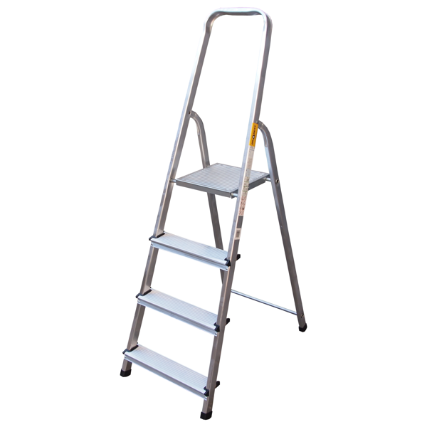 Снимка на Стълба алумин. дом. DRABEST 3+1 товароносимост 125 кг